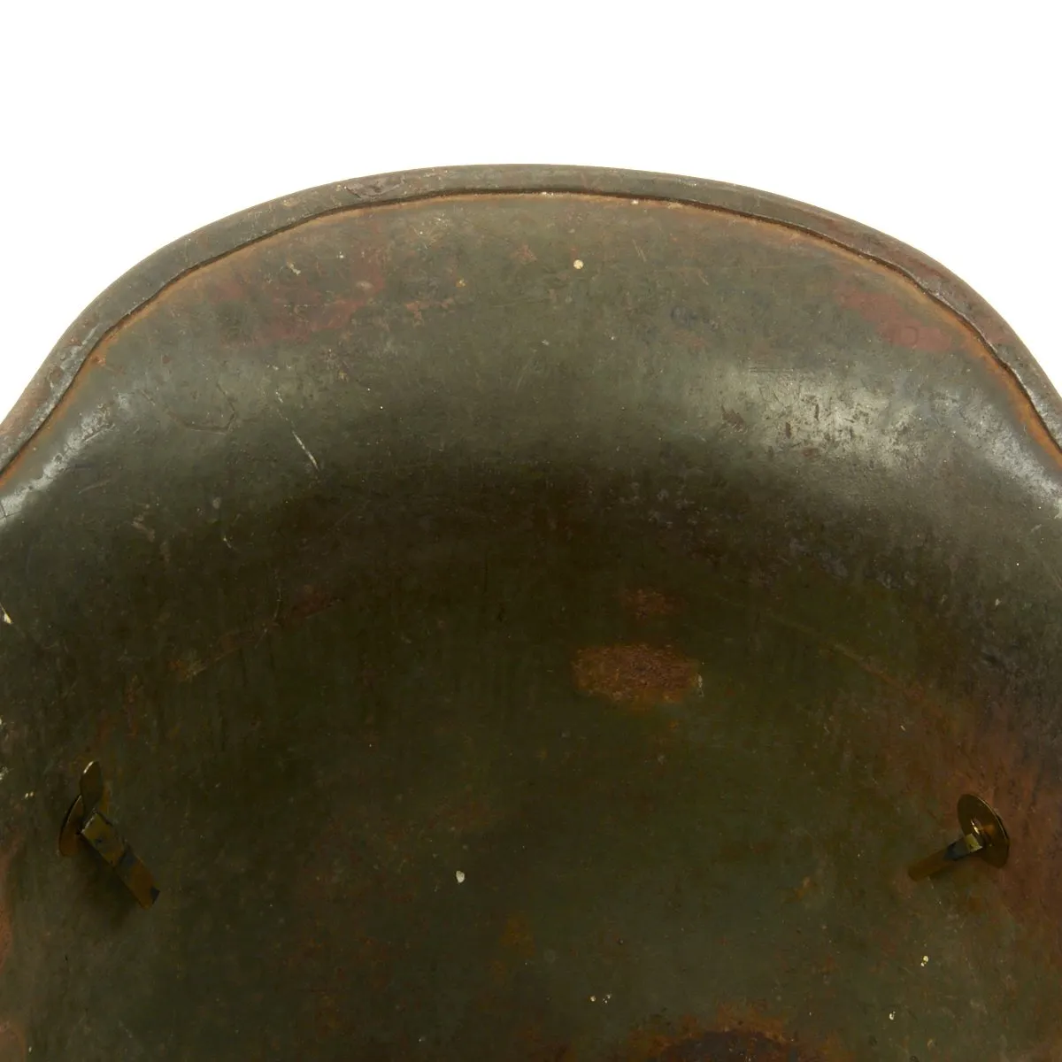 Original German WWI M16 Stahlhelm Helmet with Original Camouflage Paint