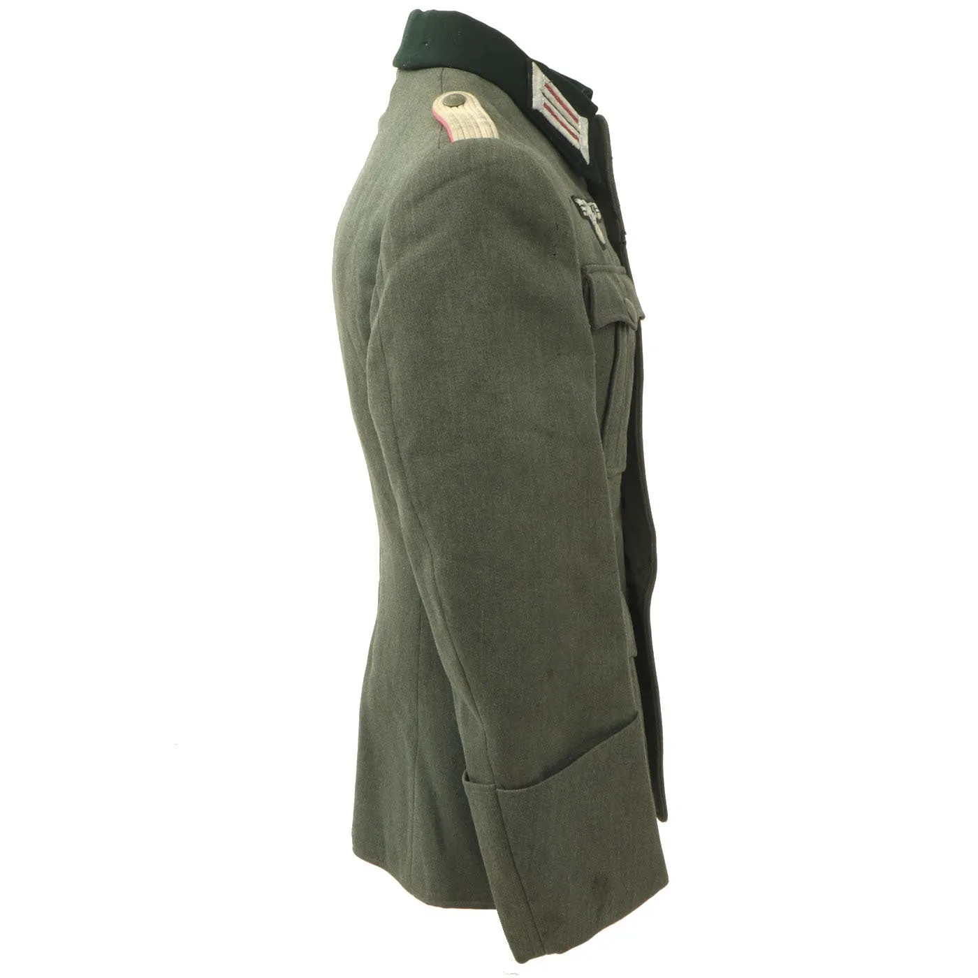 Original German WWII Panzer Tank Officer M40 Feldbluse with Badges - Dated 1942