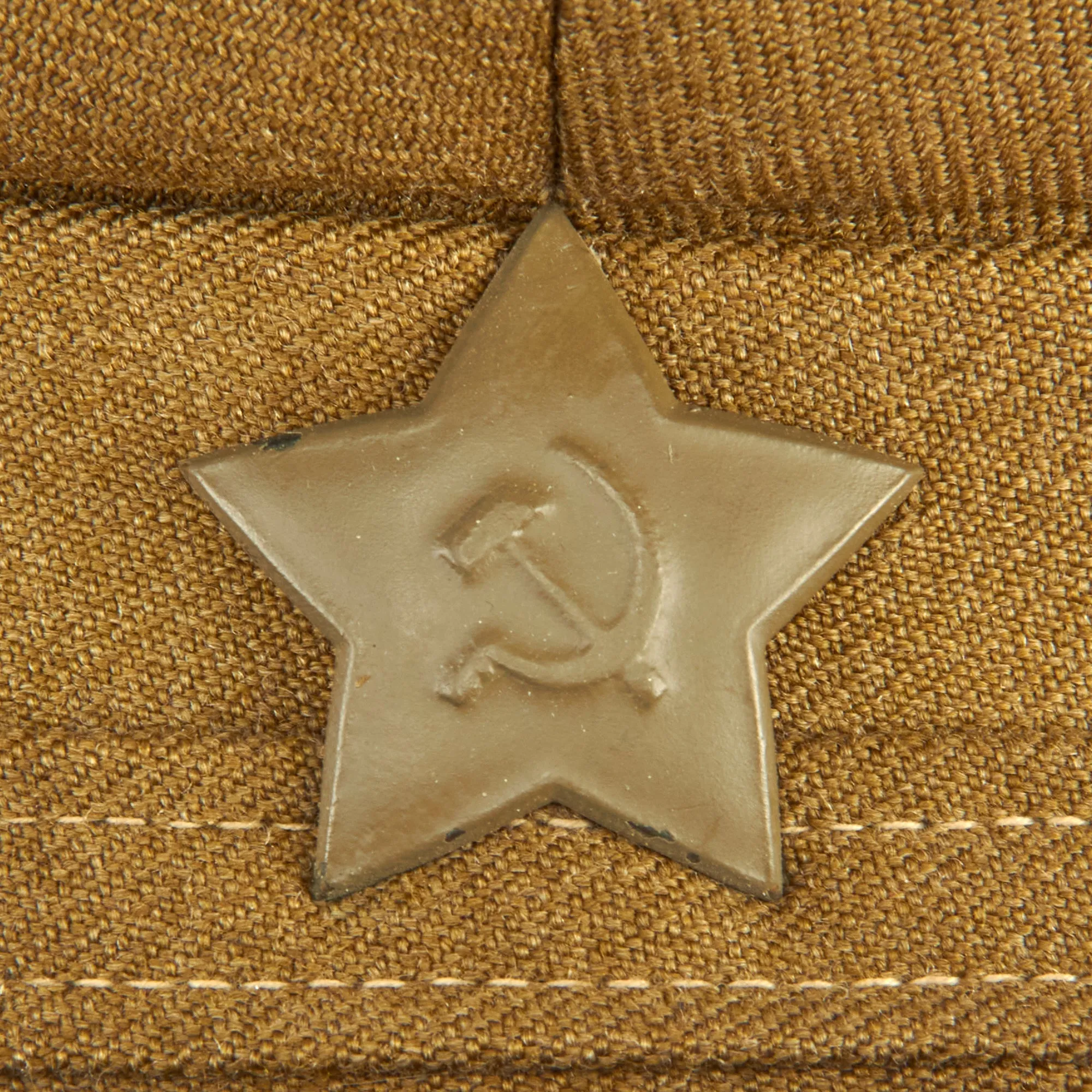 Original Soviet WWII Red Army M1924 Peaked Visor With Cap Device