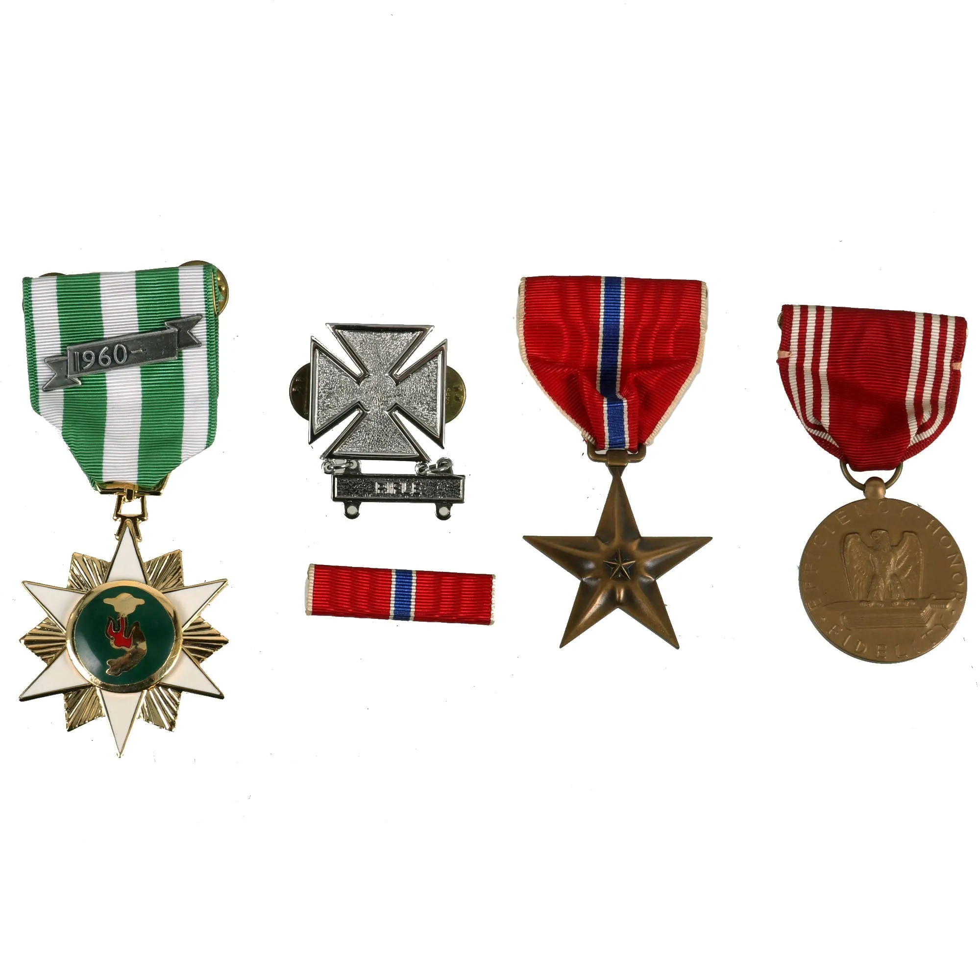 Original U.S. Vietnam War & Post Vietnam 1st Infantry Division Engraved Bronze Star Medal with OLC & Certificate Grouping - Army Commendation Medal & Others
