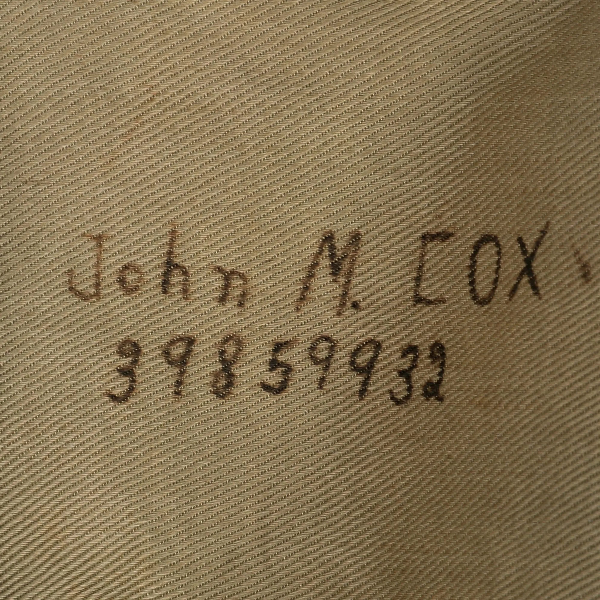 Original U.S. WWII 82nd Airborne Division, 505th Parachute Infantry Regiment Headquarters Ike Jacket Named to Private John M. Cox With Overseas Cap and Plaque