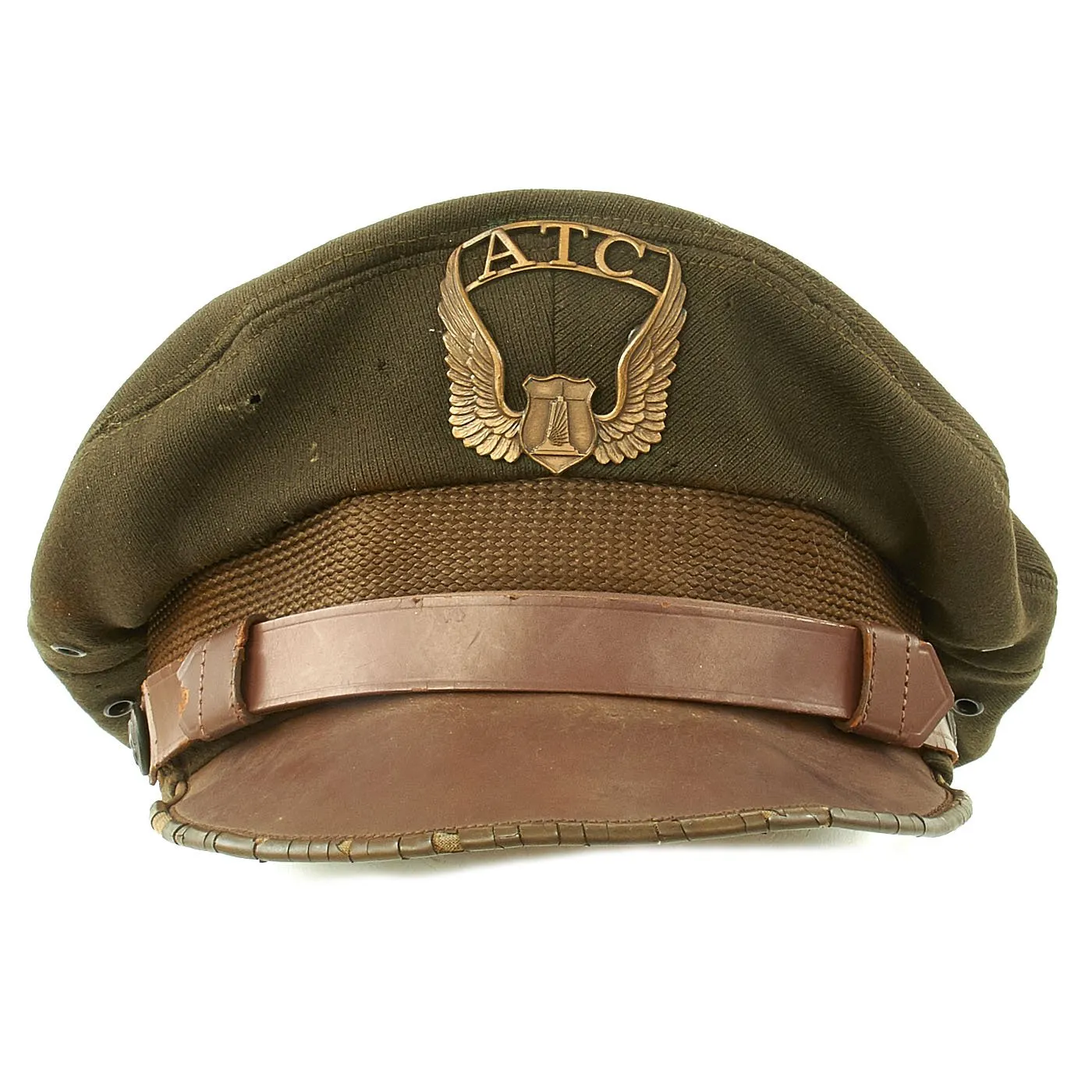 Original U.S. WWII Air Transport Command ATC Crush Peaked Visor Cap