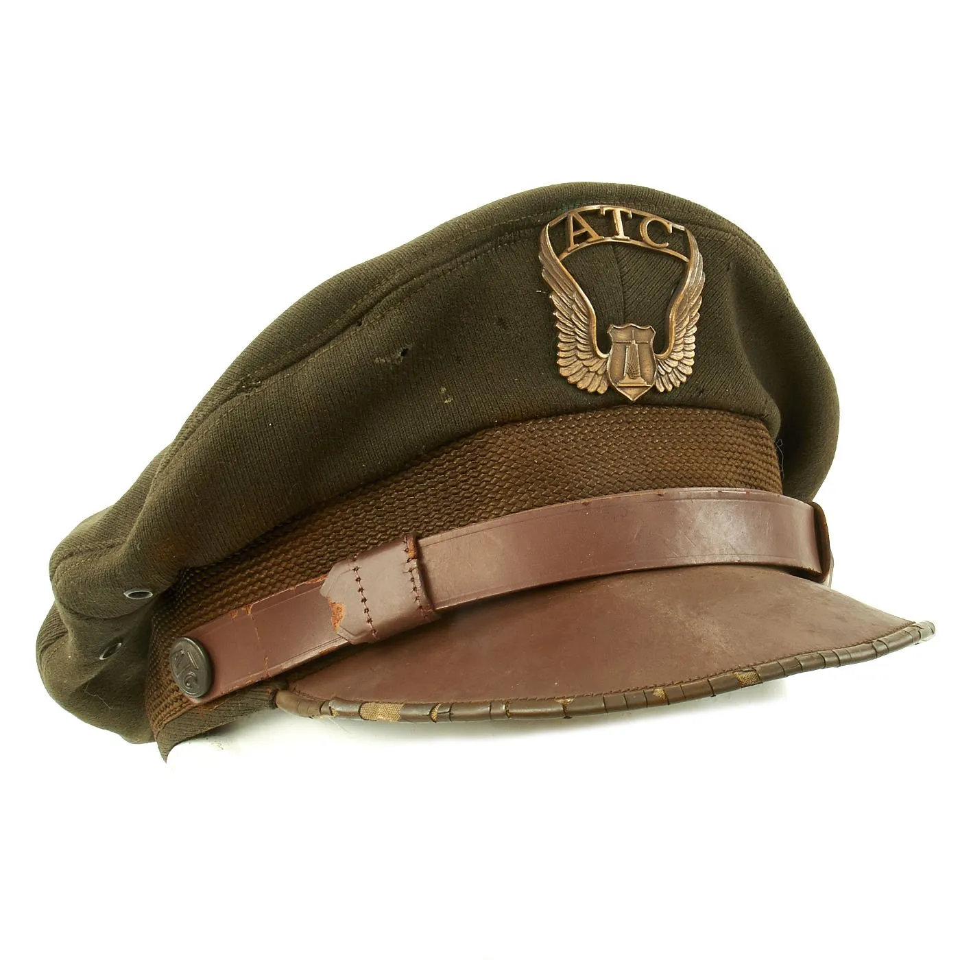 Original U.S. WWII Air Transport Command ATC Crush Peaked Visor Cap