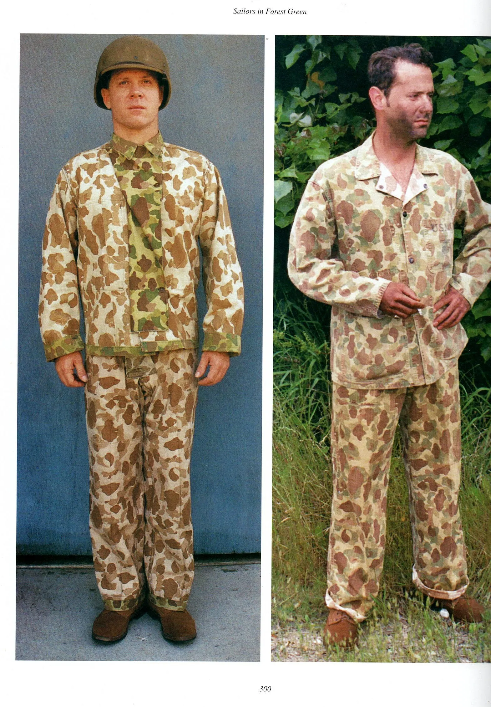 Original U.S. WWII Army Two-Piece Reversible Camouflage Uniform - As Seen in Book