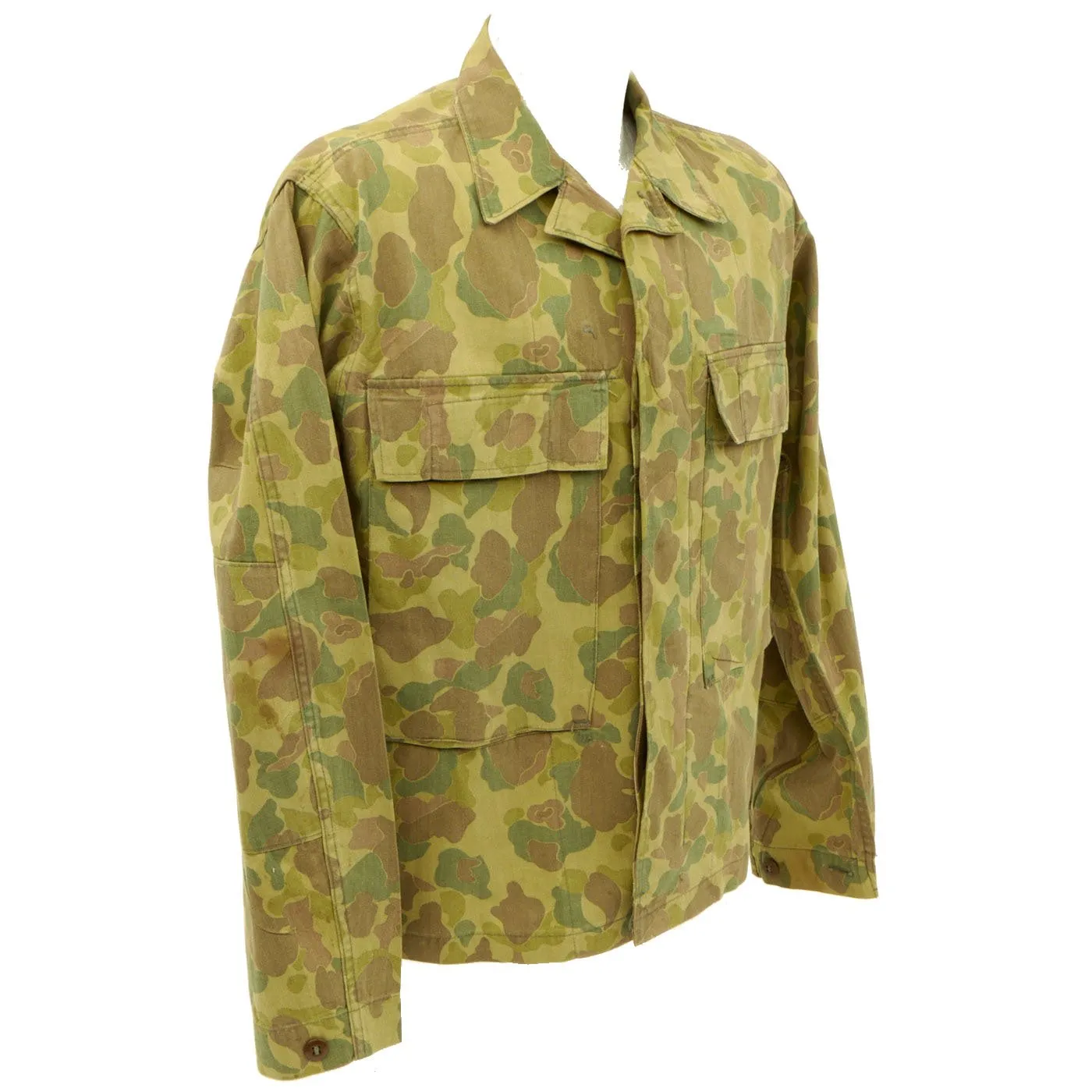 Original U.S. WWII Army Two-Piece Reversible Camouflage Uniform - As Seen in Book