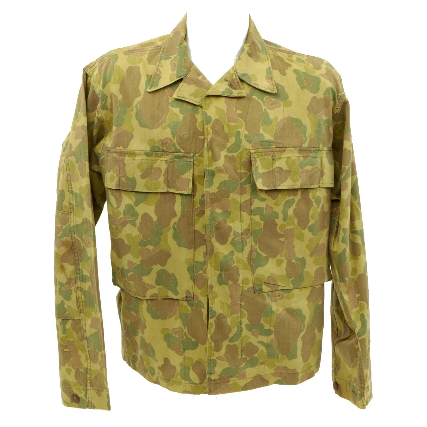 Original U.S. WWII Army Two-Piece Reversible Camouflage Uniform - As Seen in Book