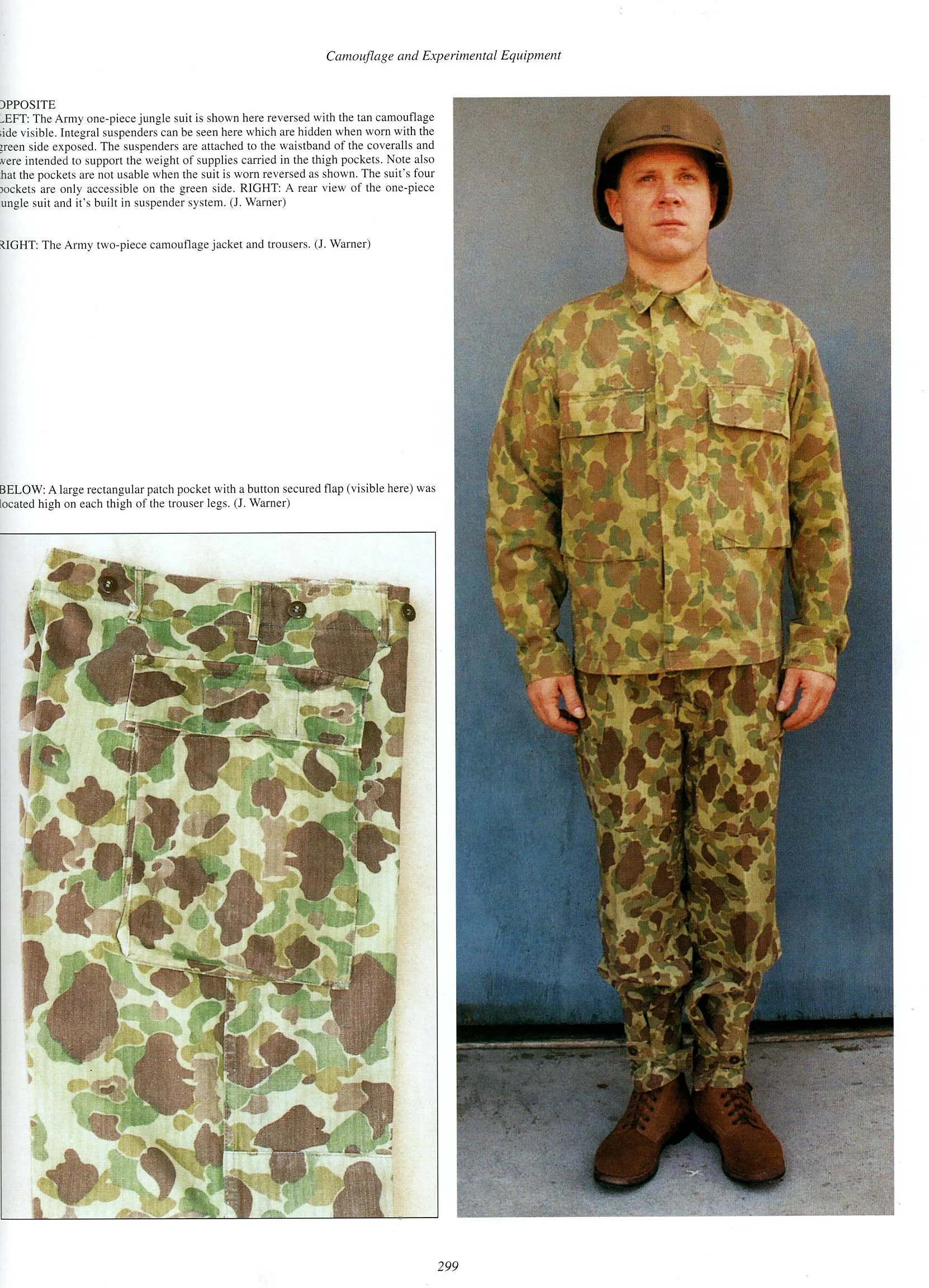 Original U.S. WWII Army Two-Piece Reversible Camouflage Uniform - As Seen in Book