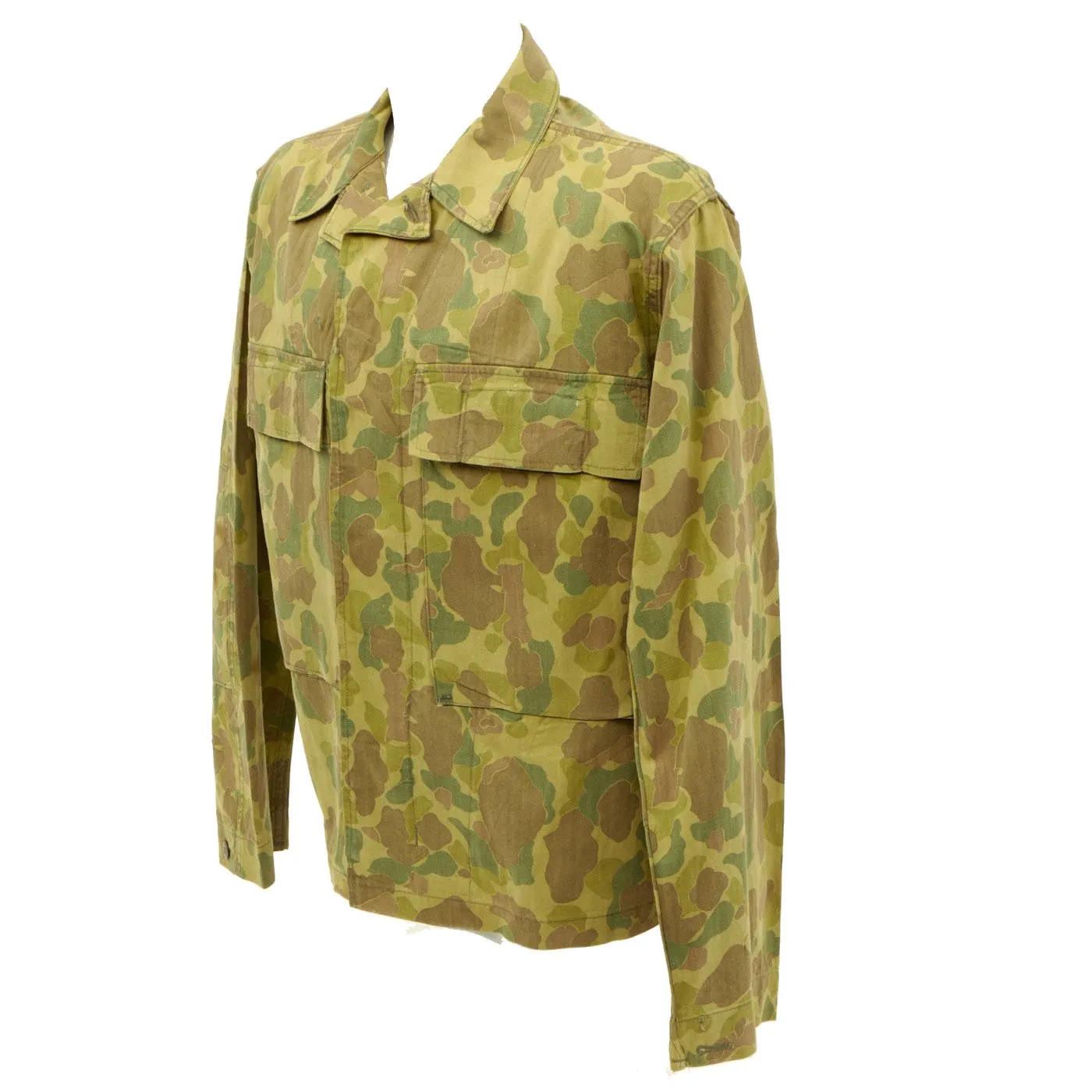 Original U.S. WWII Army Two-Piece Reversible Camouflage Uniform - As Seen in Book