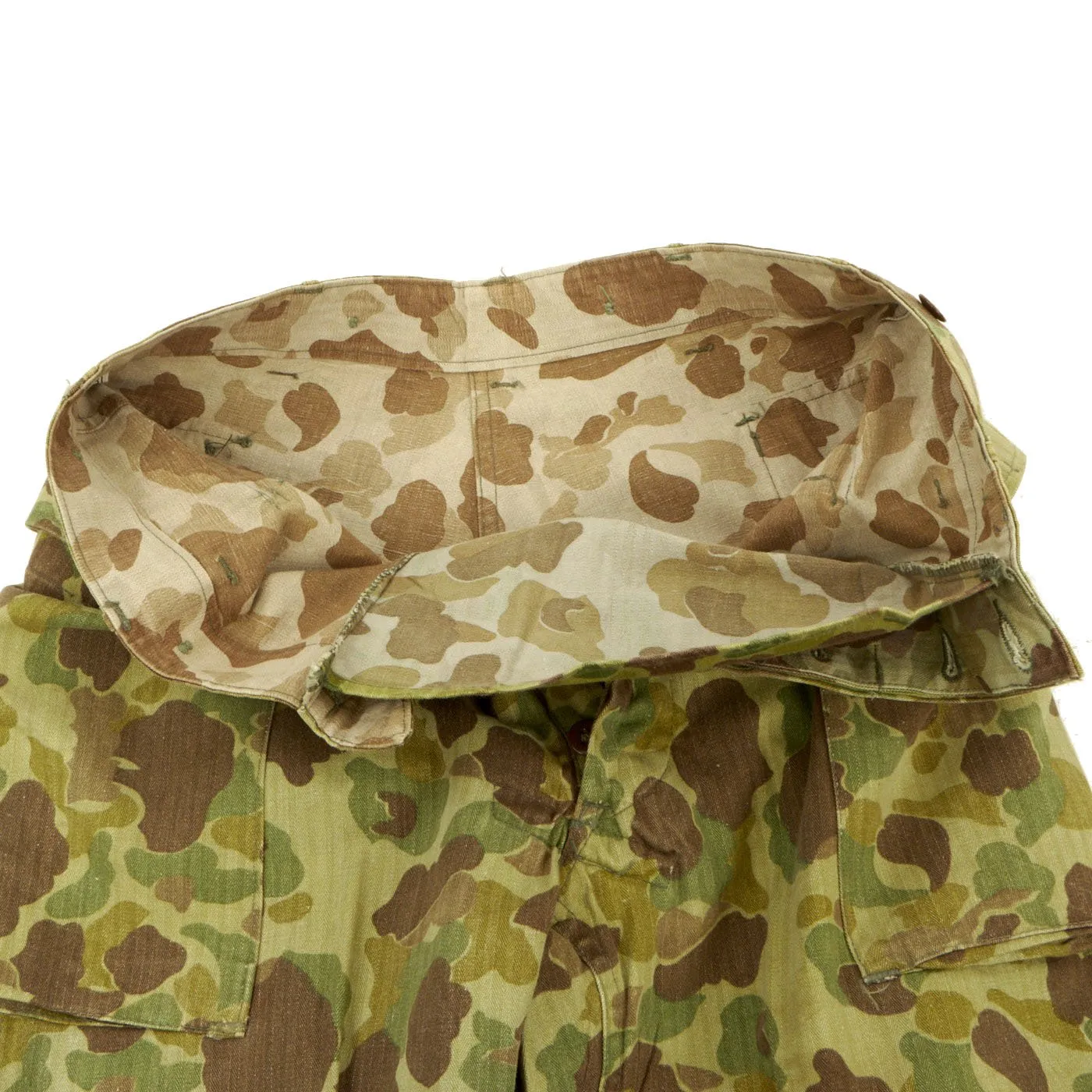 Original U.S. WWII Army Two-Piece Reversible Camouflage Uniform - As Seen in Book