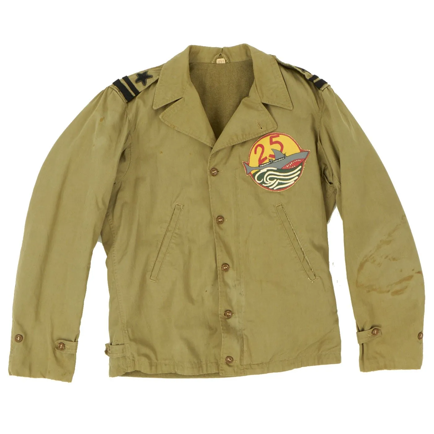 Original U.S. WWII USN Patrol Boat PT-25 Motor Torpedo Boat Squadron Lt's Decorated M-41 Jacket - As Seen In Book