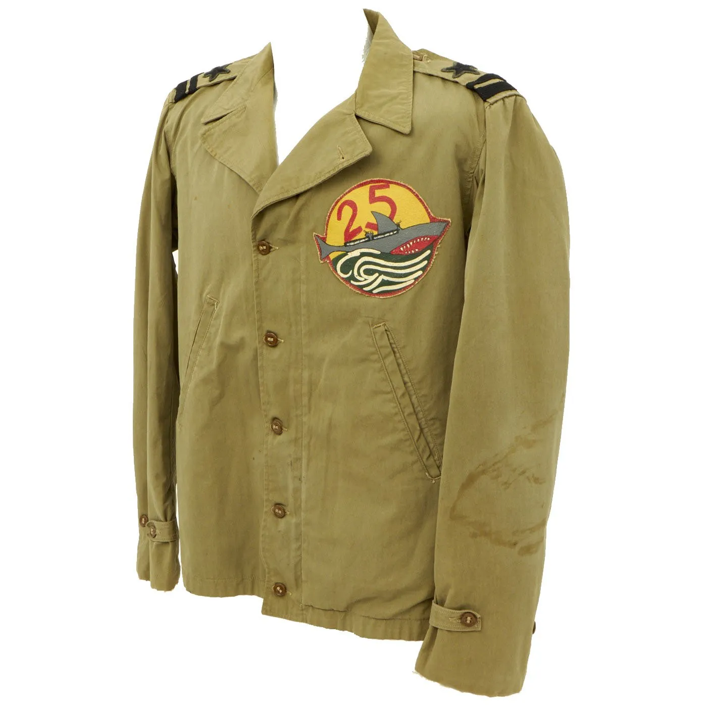 Original U.S. WWII USN Patrol Boat PT-25 Motor Torpedo Boat Squadron Lt's Decorated M-41 Jacket - As Seen In Book