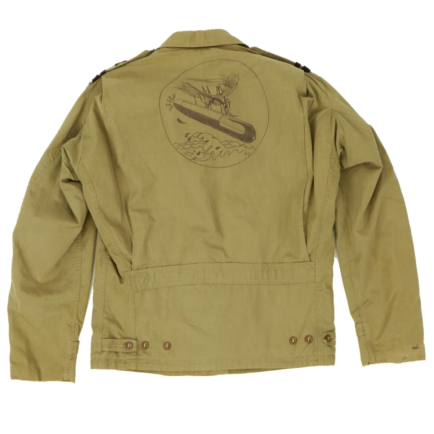 Original U.S. WWII USN Patrol Boat PT-25 Motor Torpedo Boat Squadron Lt's Decorated M-41 Jacket - As Seen In Book