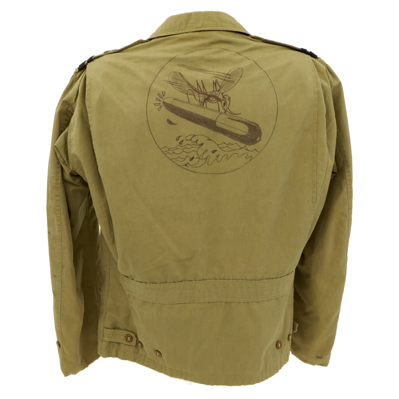 Original U.S. WWII USN Patrol Boat PT-25 Motor Torpedo Boat Squadron Lt's Decorated M-41 Jacket - As Seen In Book