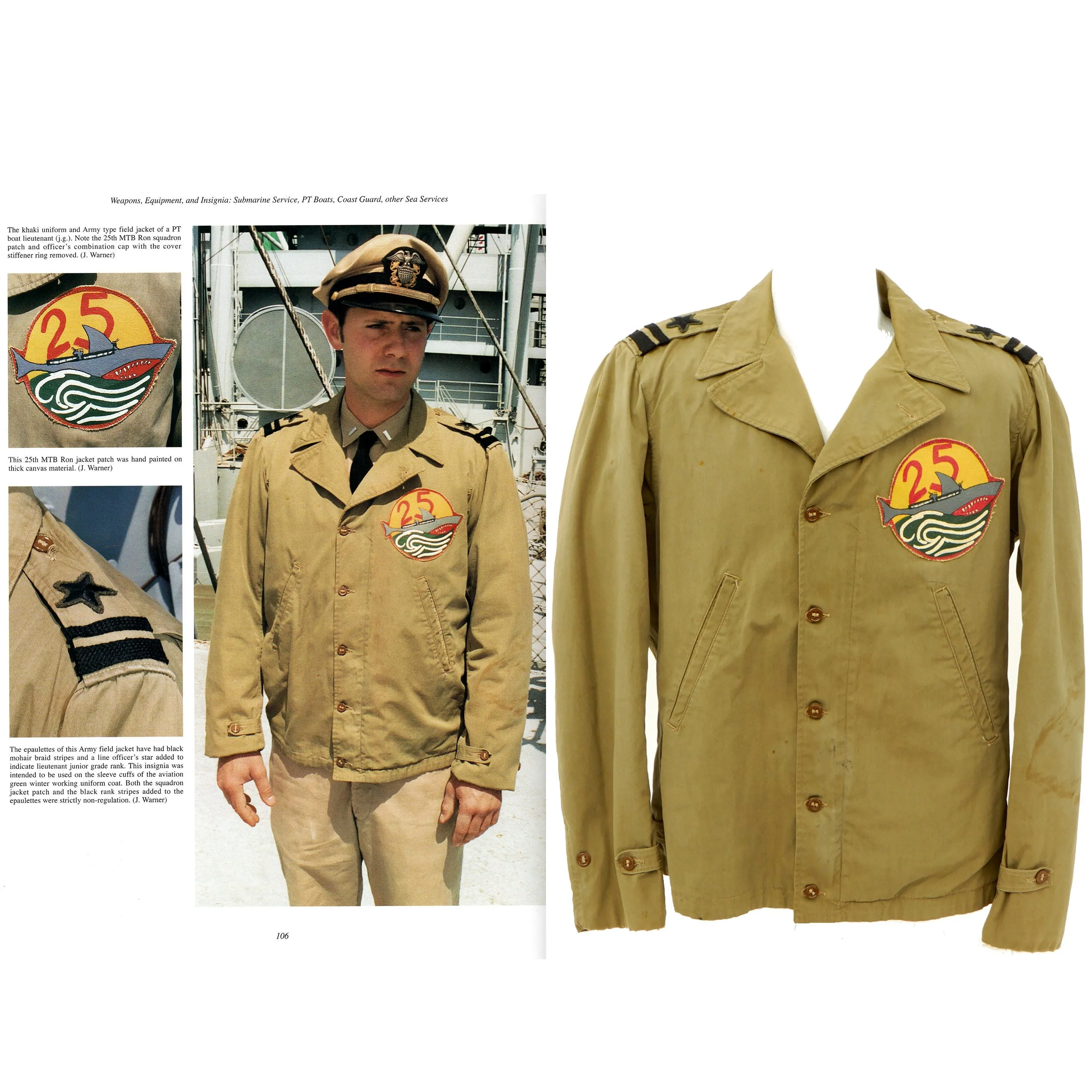 Original U.S. WWII USN Patrol Boat PT-25 Motor Torpedo Boat Squadron Lt's Decorated M-41 Jacket - As Seen In Book
