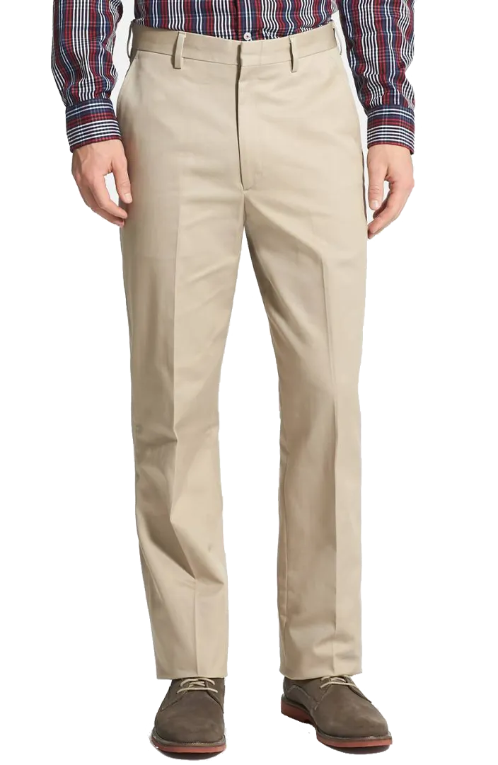 Performance Dress Khaki<br>Flat Front<br>Regular Rise