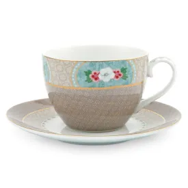 Pip Studio Blushing Birds Cup & Saucer - Khaki