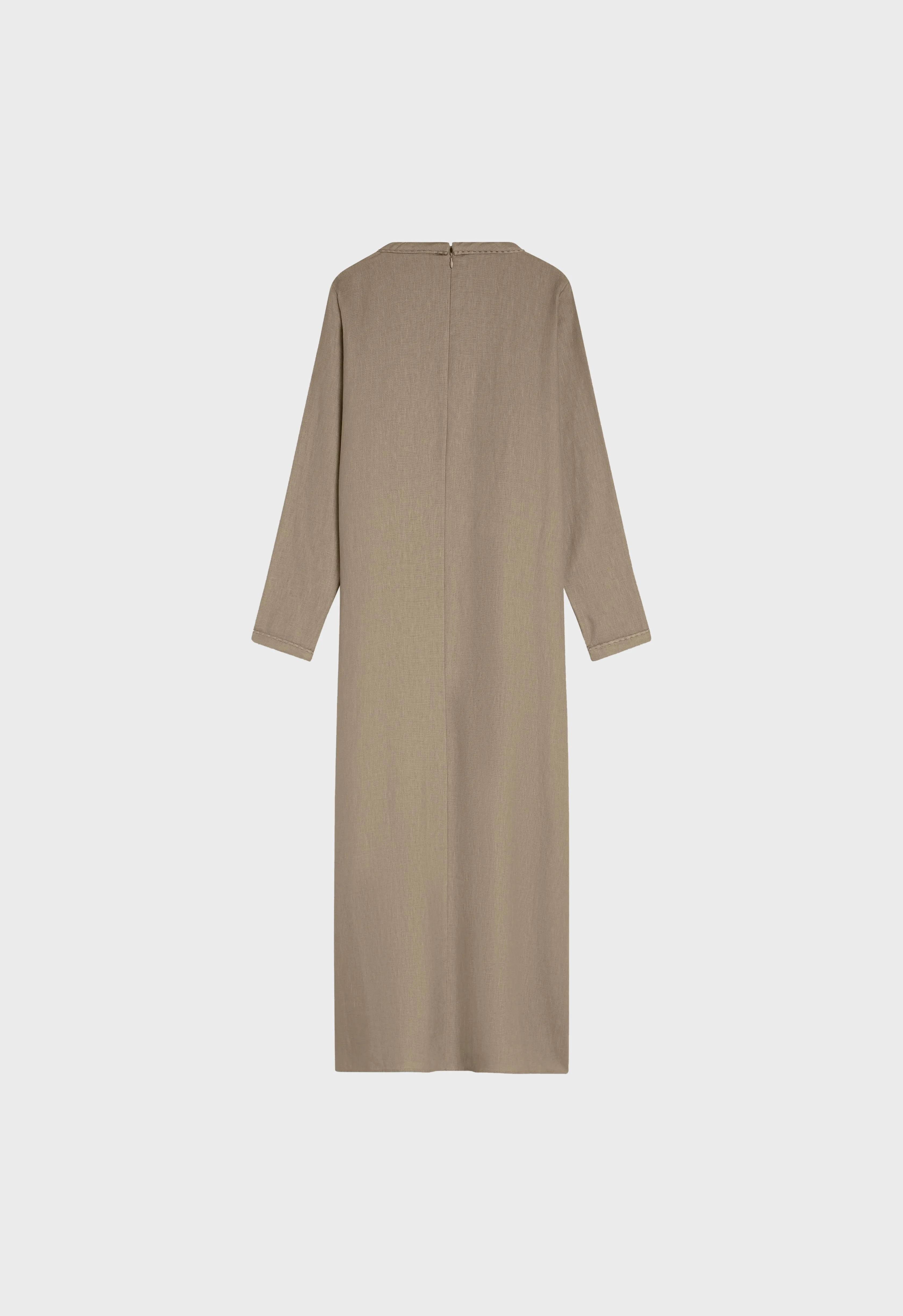 Plain Linen Dress | Light Khaki