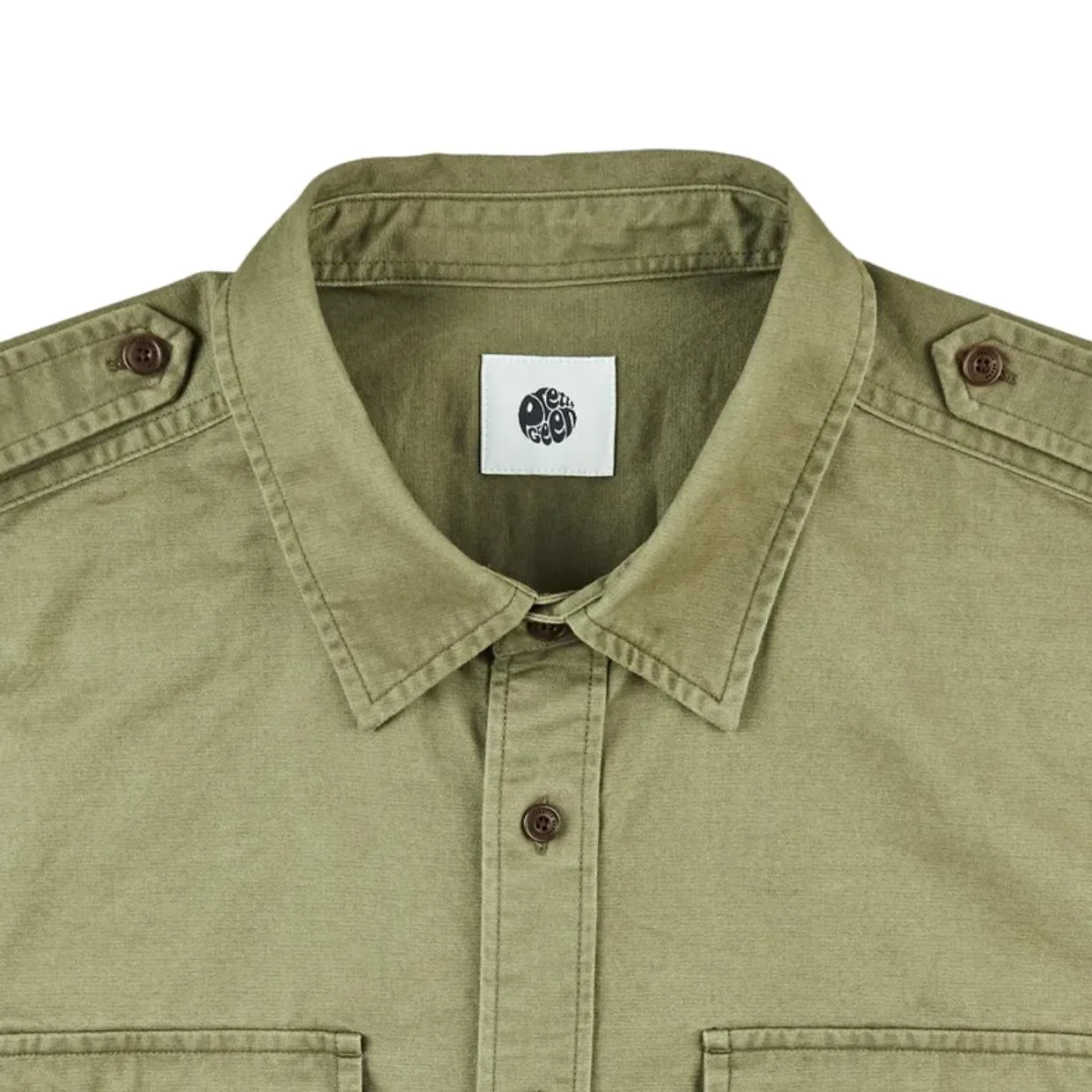 Pretty Green Khaki Celestial Military Shirt