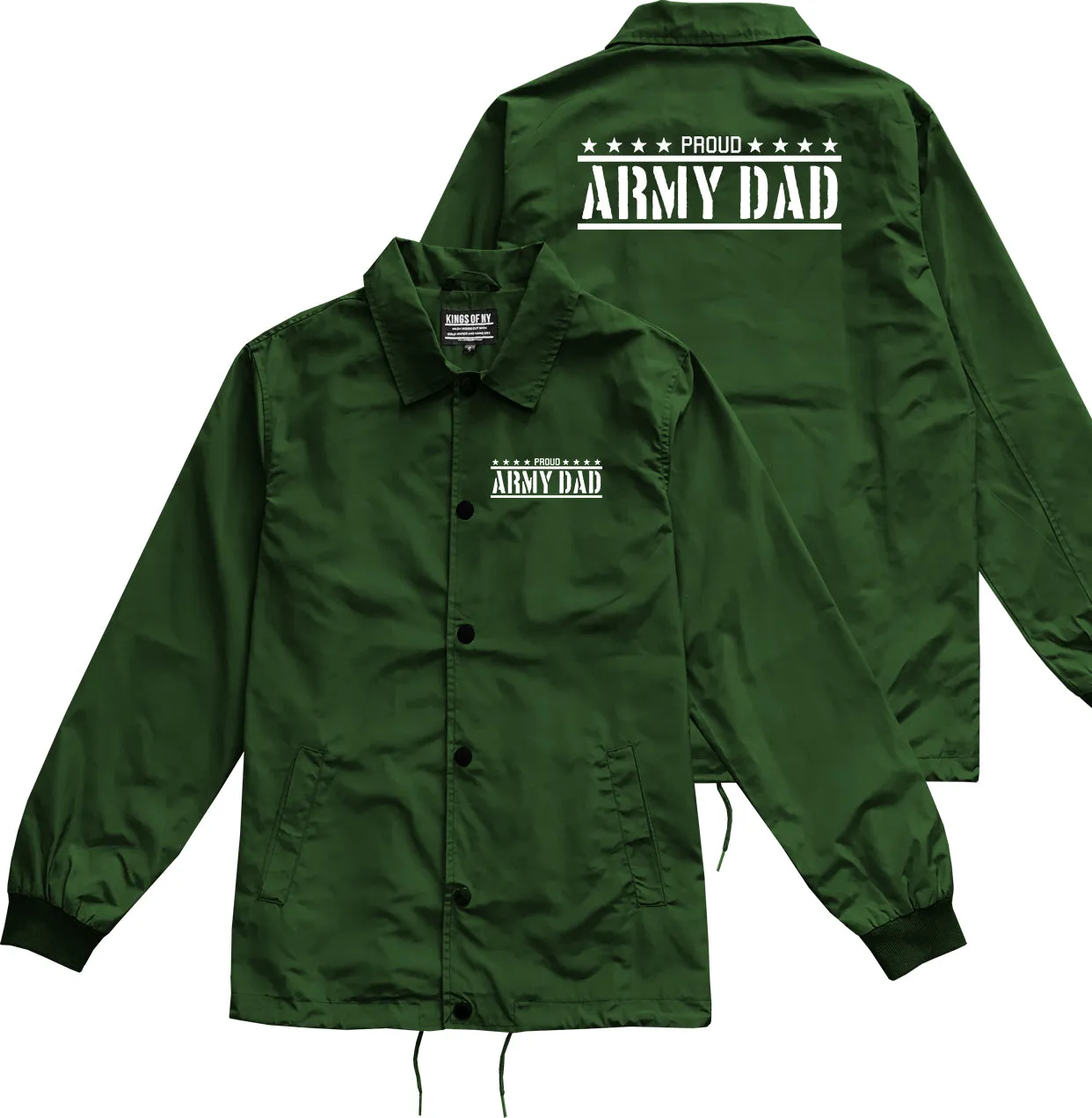 Proud Army Dad Military Mens Coaches Jacket