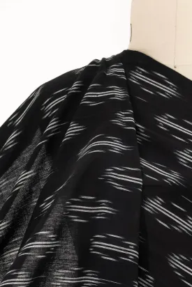 Rishi Black Cotton Ikat Woven