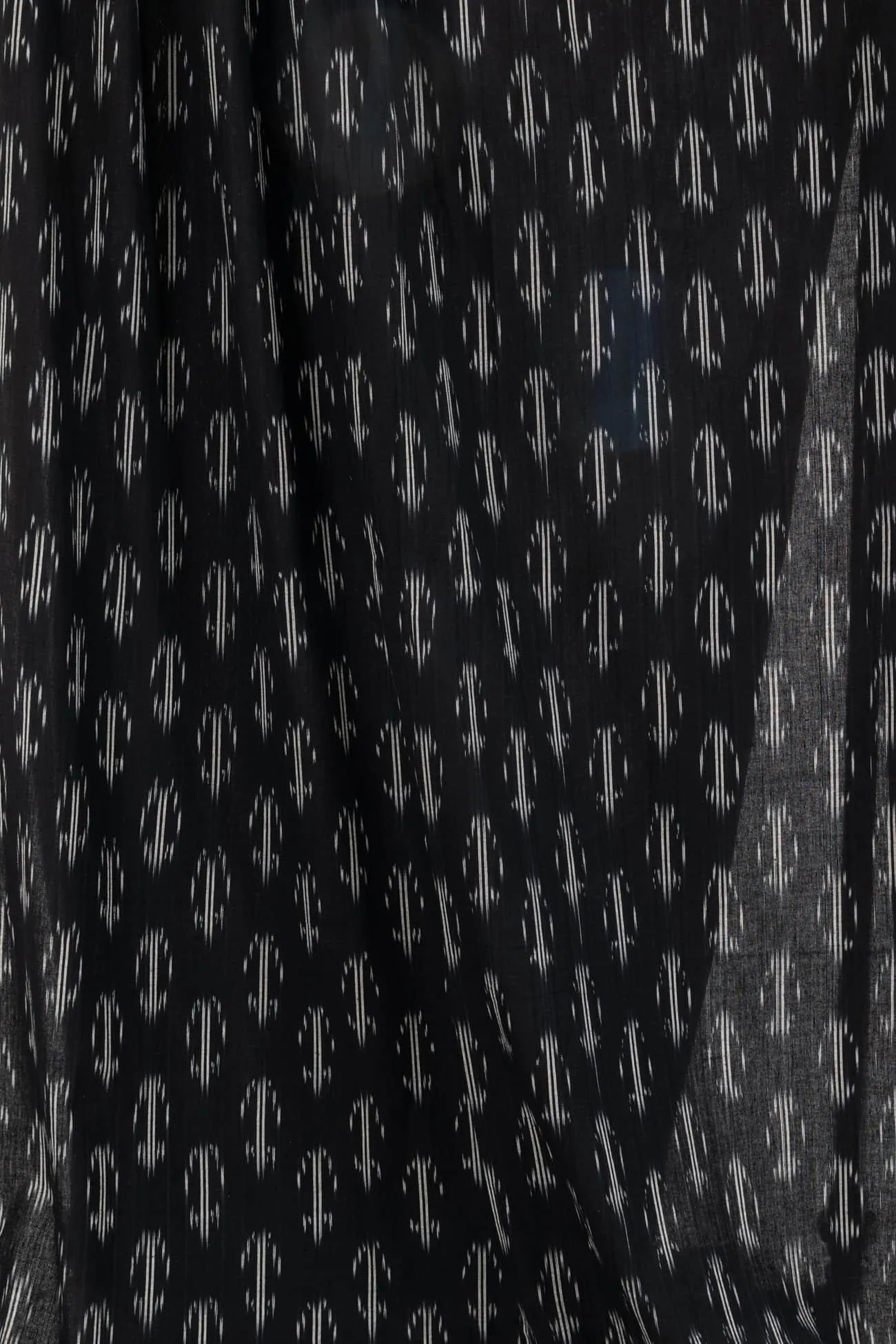Rishi Black Cotton Ikat Woven