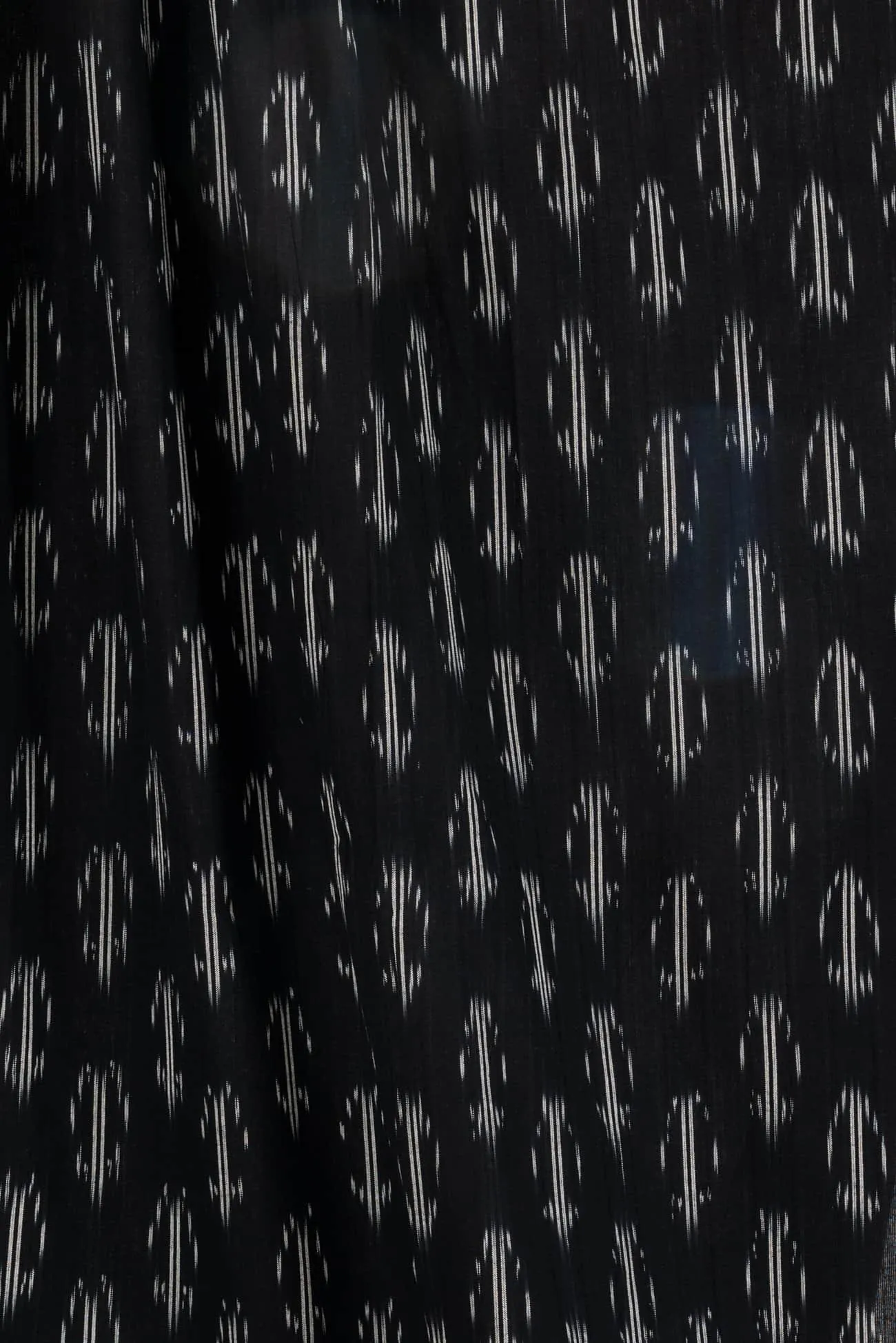 Rishi Black Cotton Ikat Woven