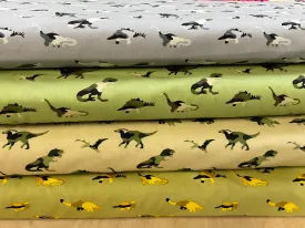SALE - Camouflage Dinosaurs Cotton Poplin