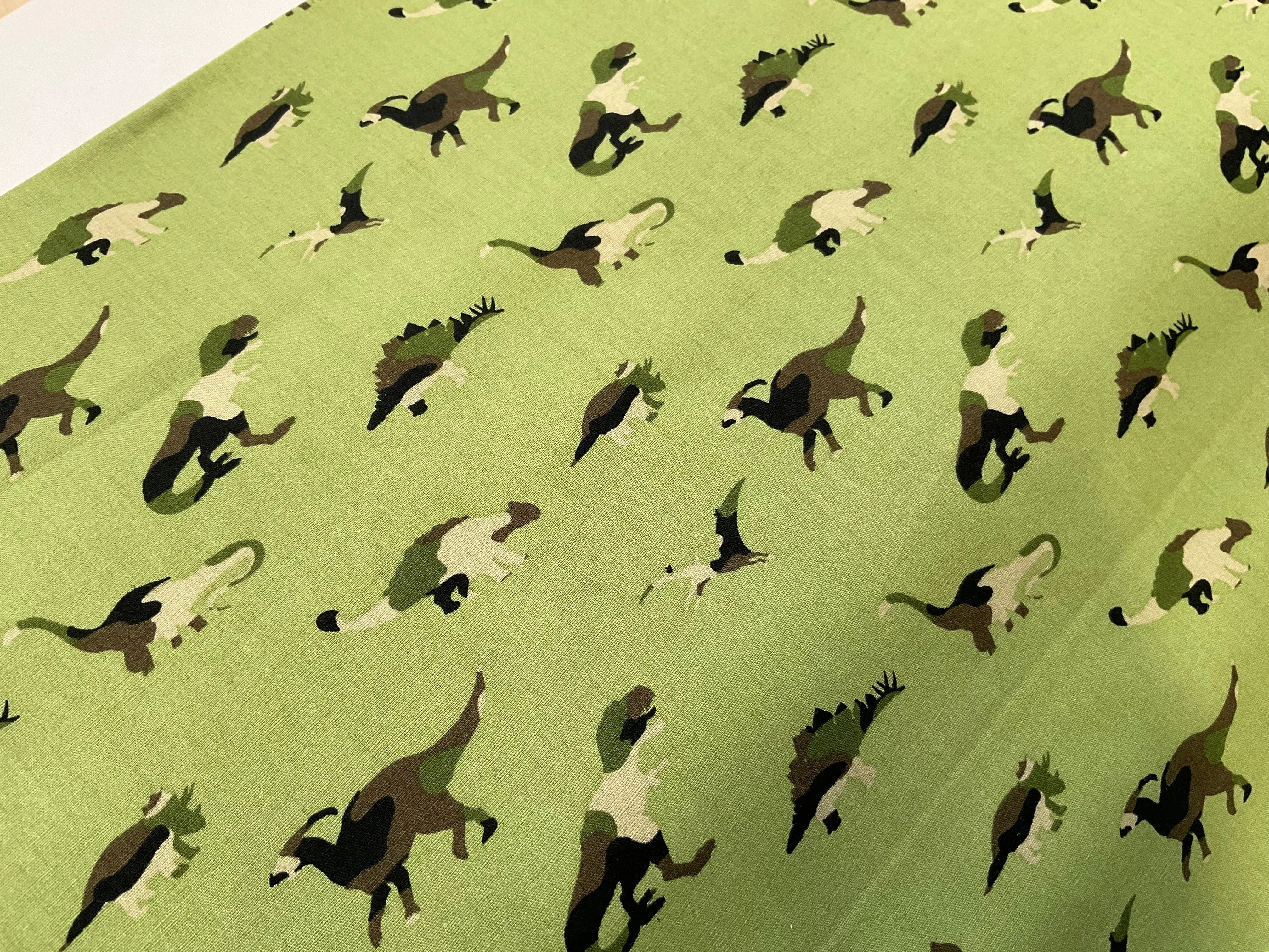 SALE - Camouflage Dinosaurs Cotton Poplin