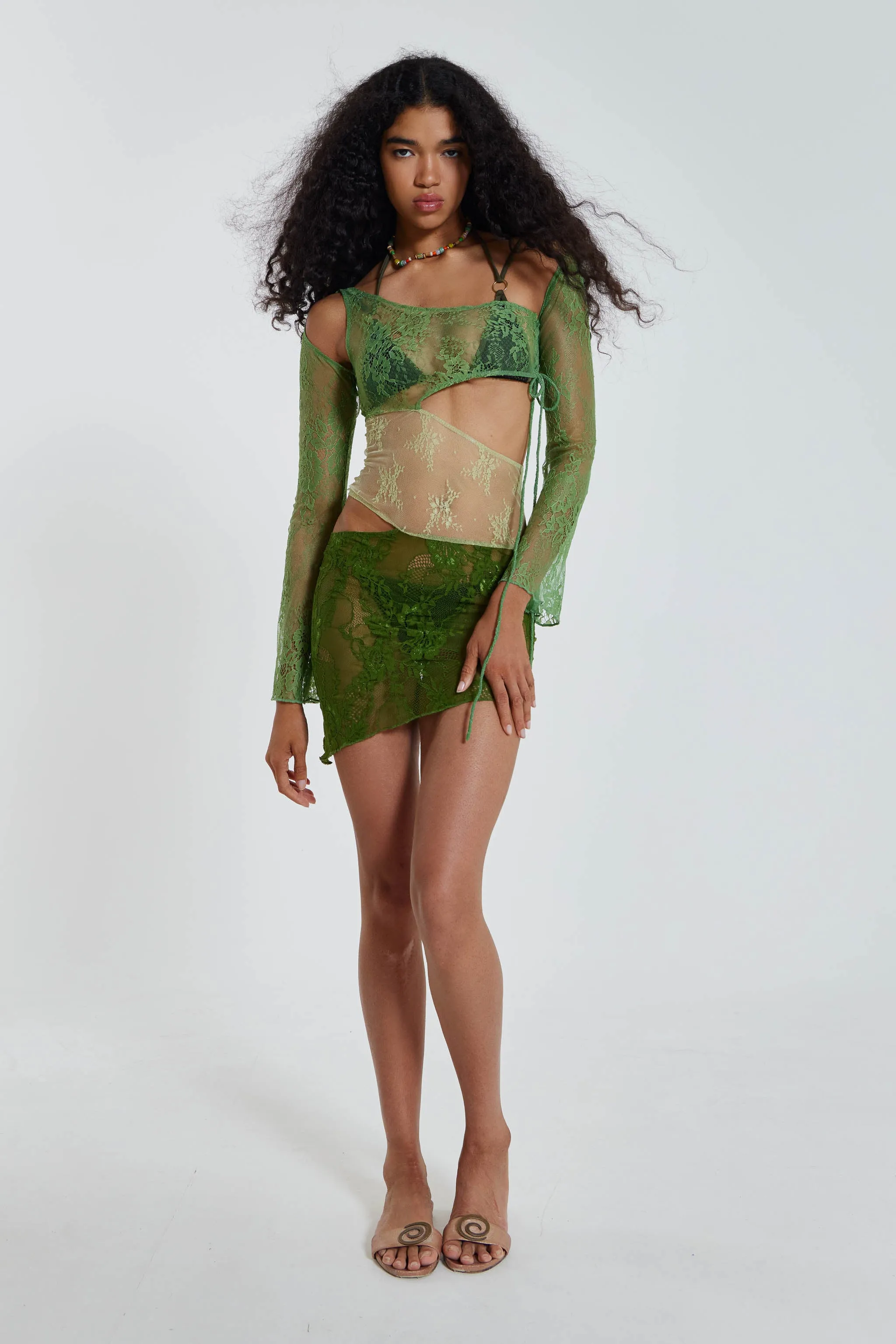 Siren Mini Dress In Green