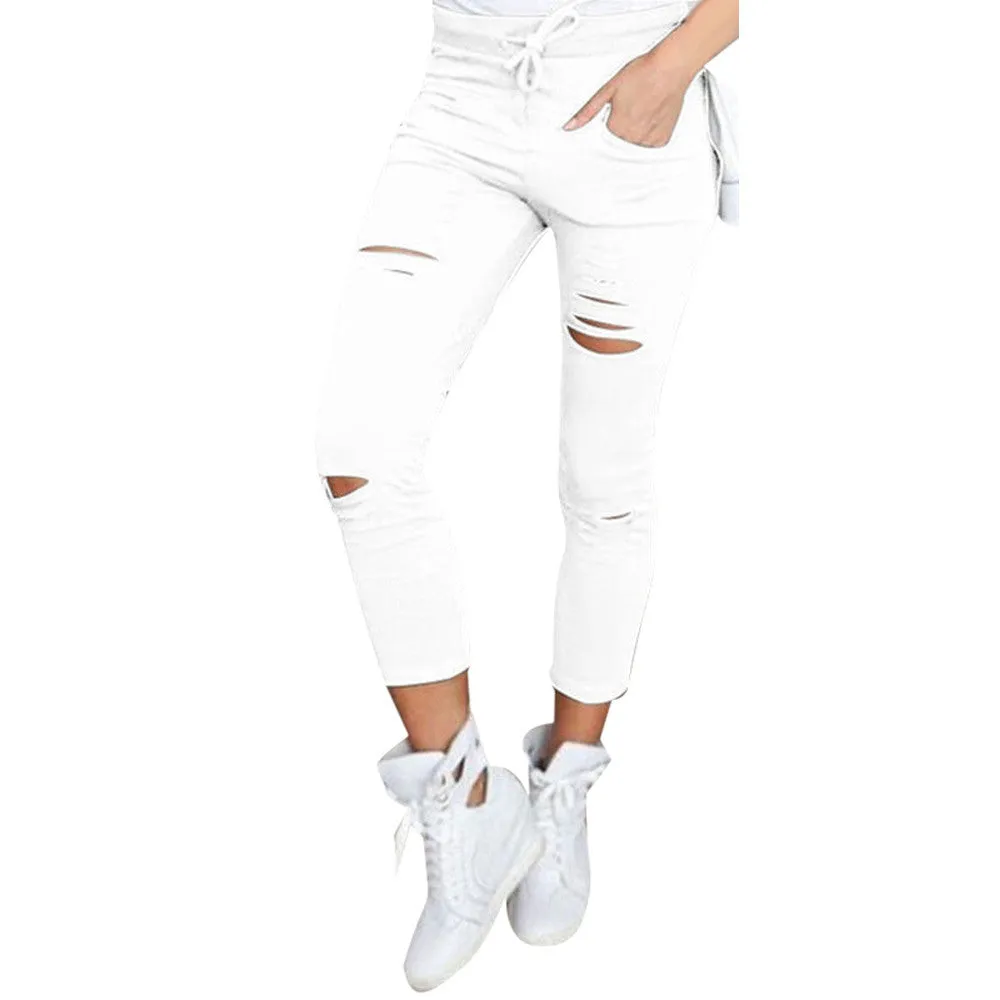 Skinny Ripped Pants