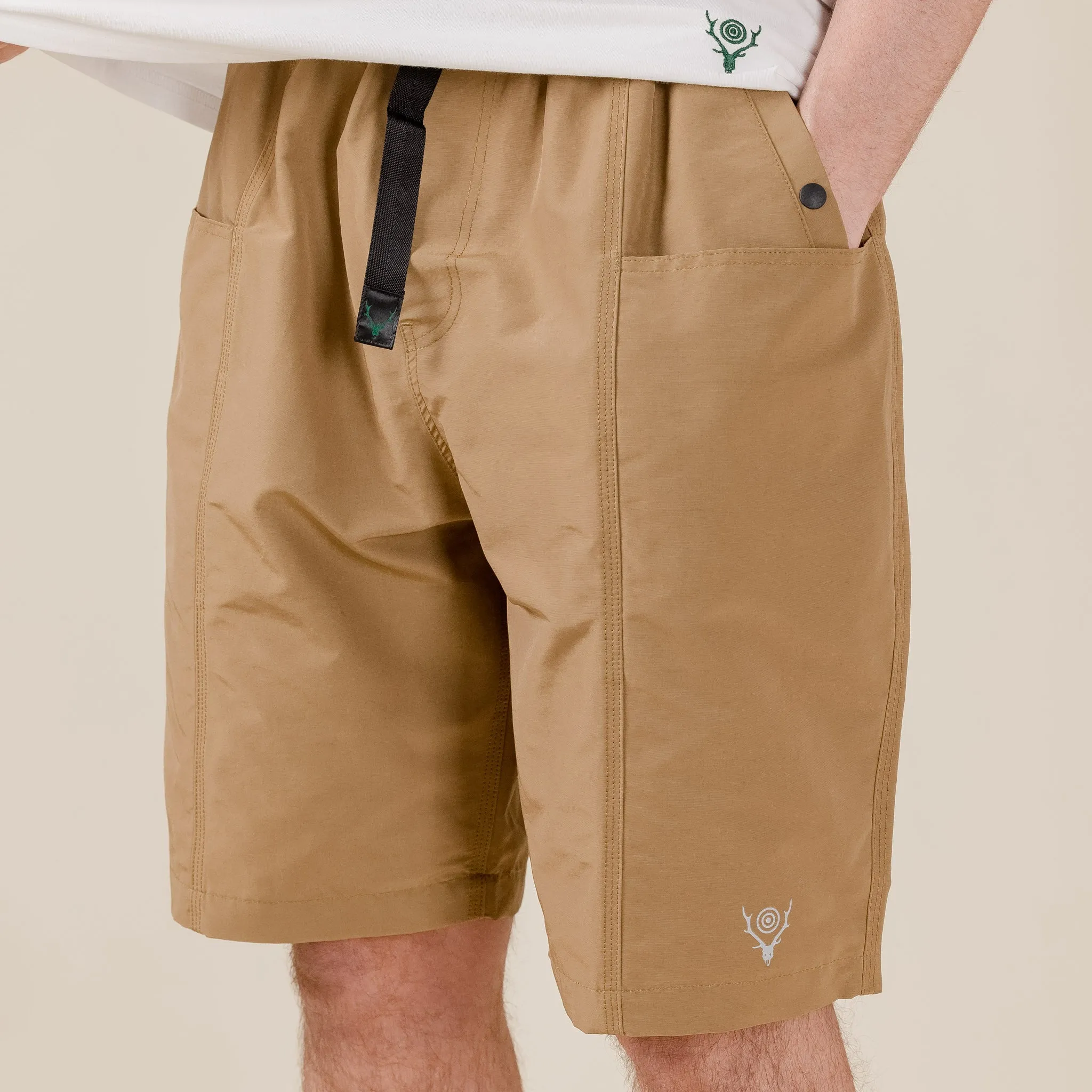 South2 West8 - C.S Shorts C/N Grosgrain - Khaki