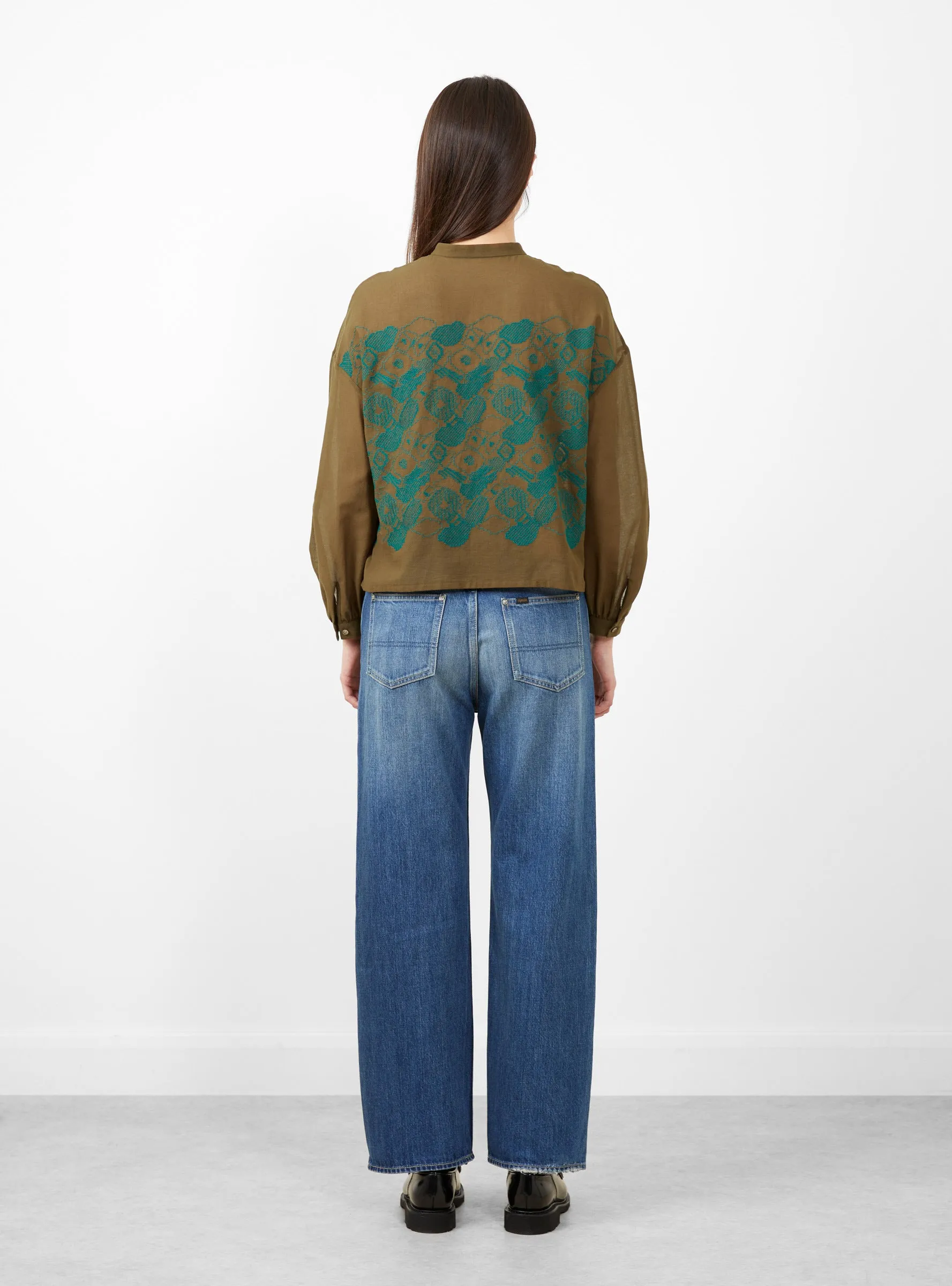 Stitch Garden Top Khaki