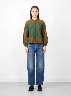 Stitch Garden Top Khaki
