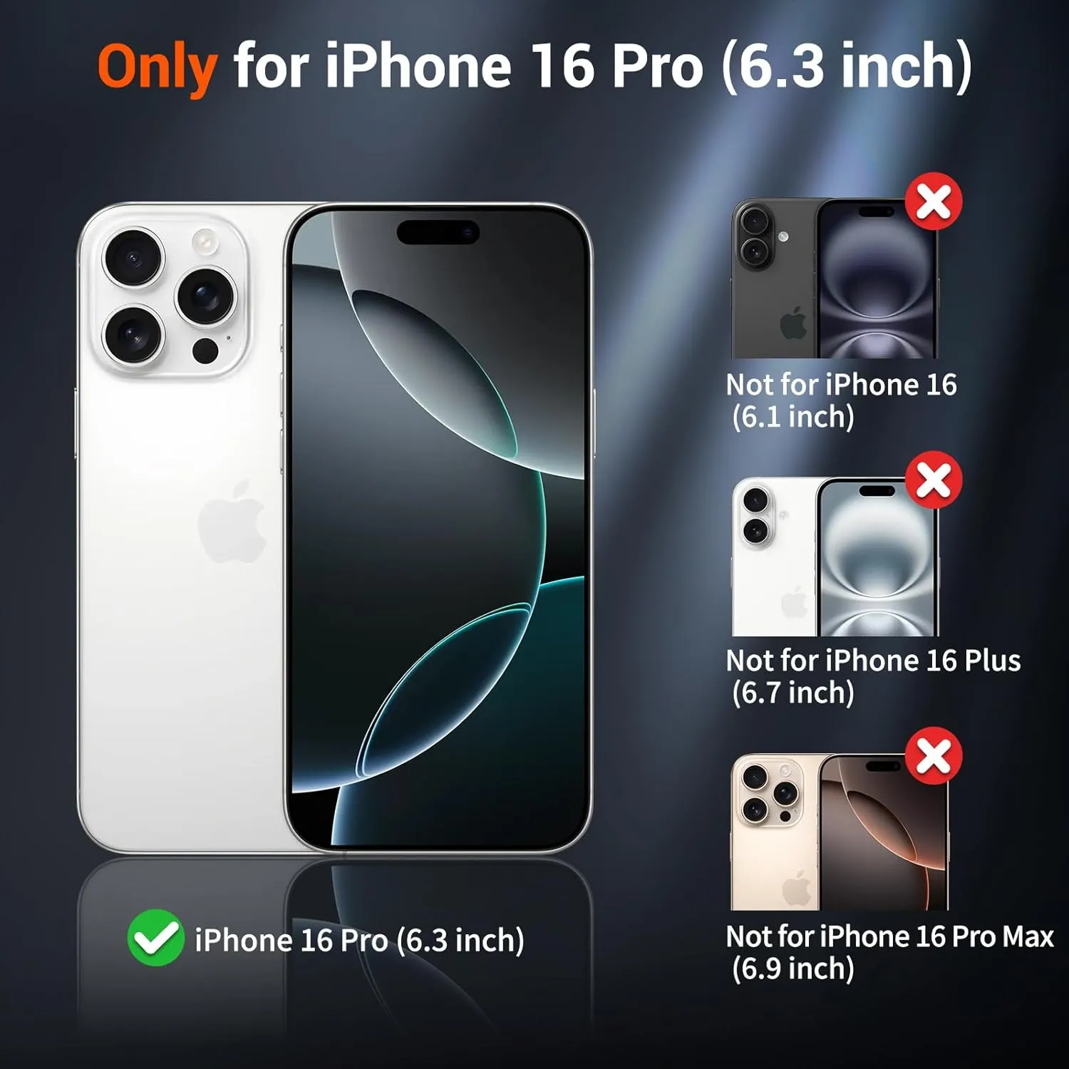SUPFINE Magnetic for iPhone 16 Pro Case (Compatible with MagSafe) (Military Grade Drop Protection) Slim Translucent Matte Shockproof with Anti-Fingerprint Phone Case,Black