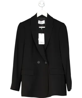 THE FOLD Black Clever Crepe Knighton Jacket UK 10