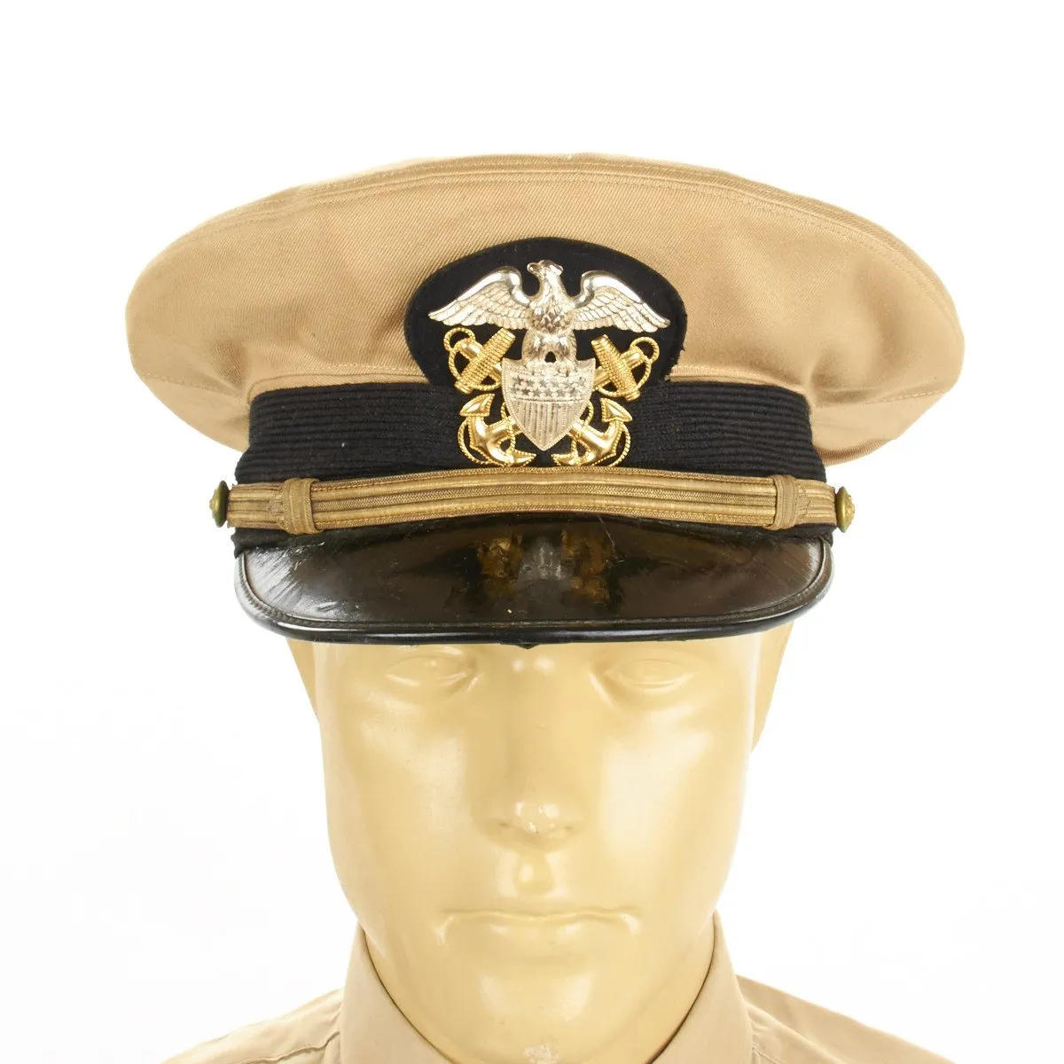 U.S. WWII Named Naval Officer Uniform Collection with Vintage Suitcase