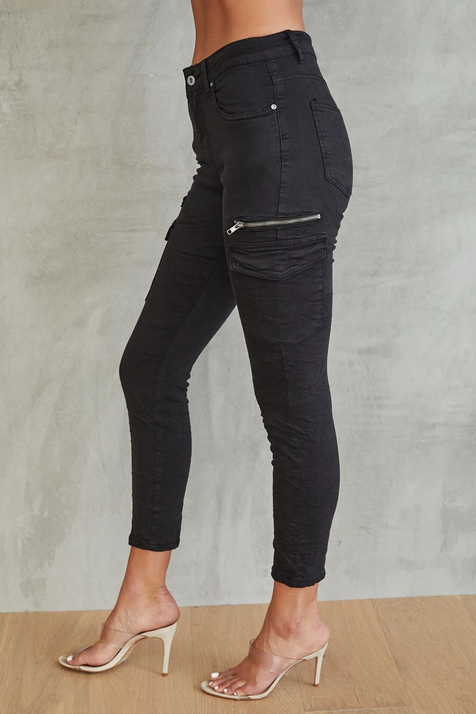 Venti6 Crinkle Jogger Cargo Pants
