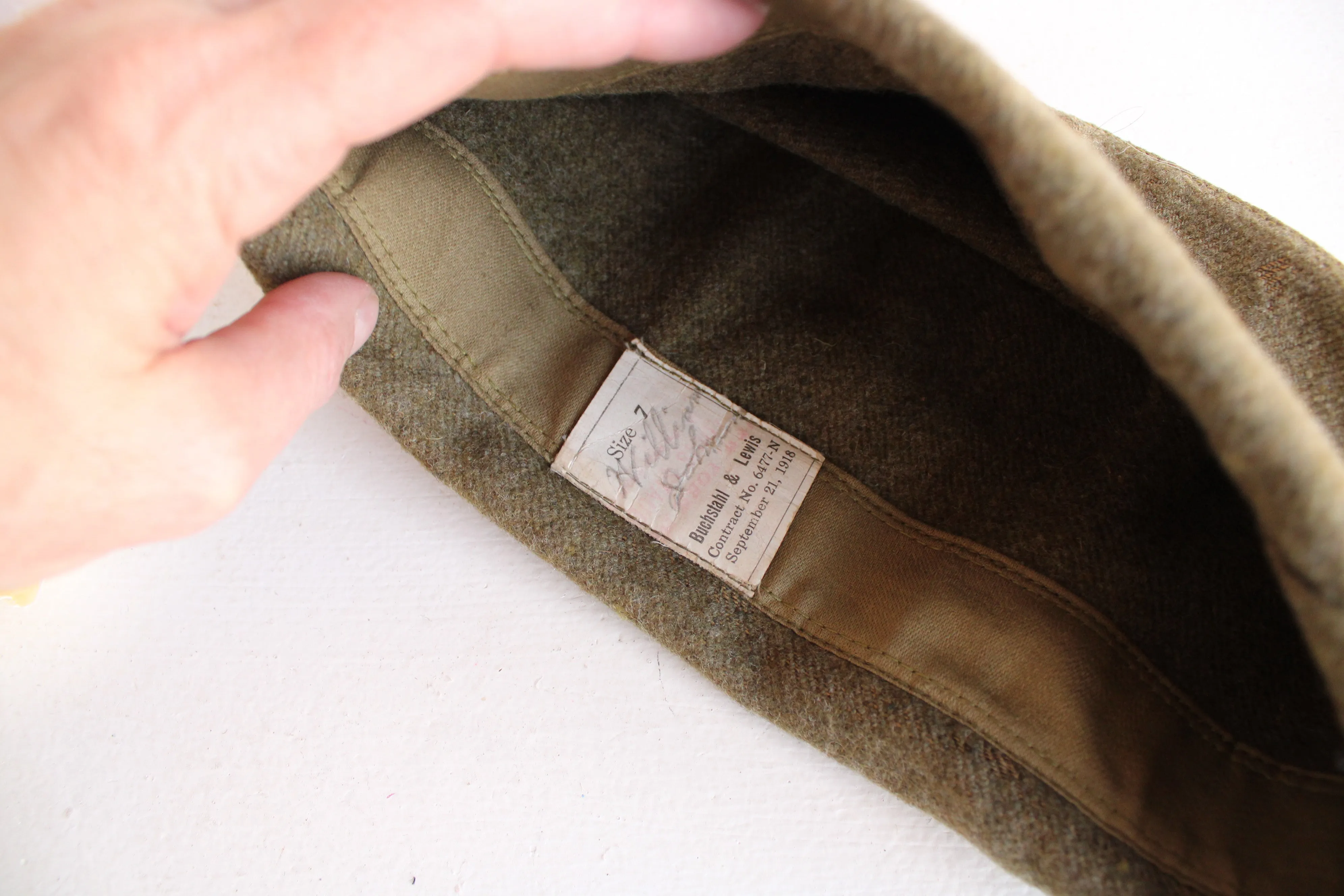 Vintage 1918 World War One Army Cap