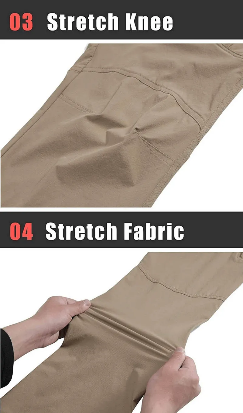 Water Resistant Lightweight Fishing Pants With Zipper Pockets - SF0393