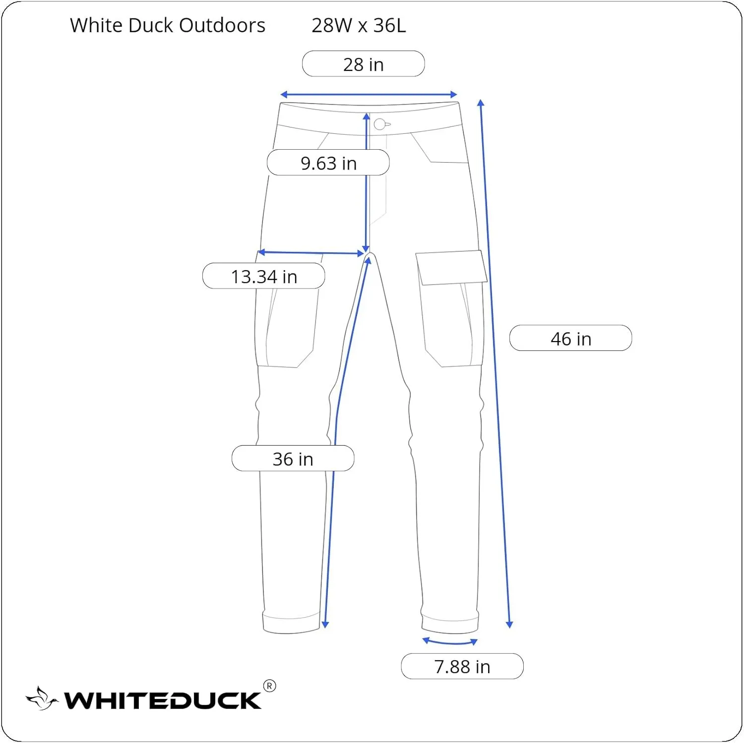 WHITEDUCK Men's Tactical Pants Ripstop Stretch Water Resistant with 13 Pockets Cargo Work Pants- Military Hiking Outdoor