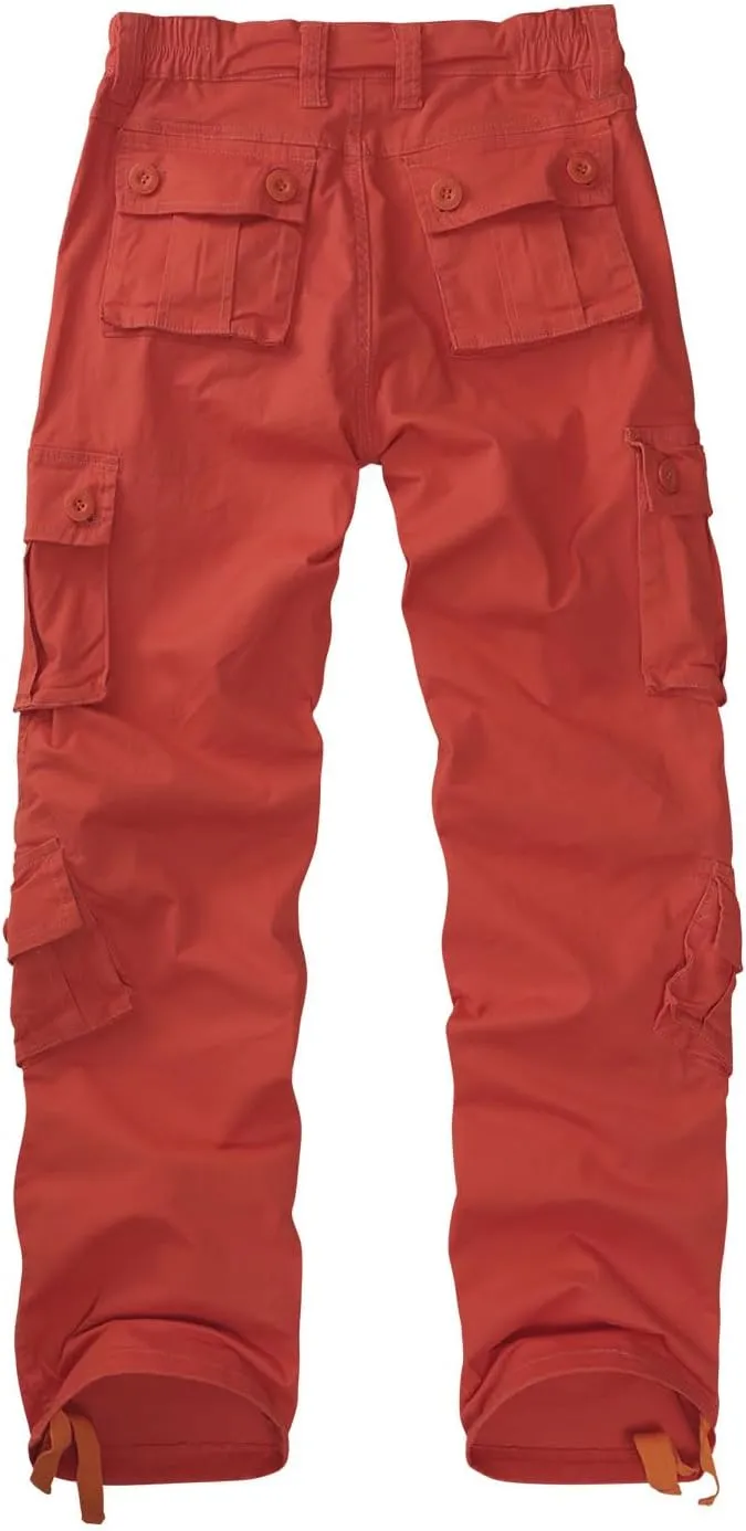 Women's Cotton Casual Military Army Cargo Combat Work Pants with 8 Pocket