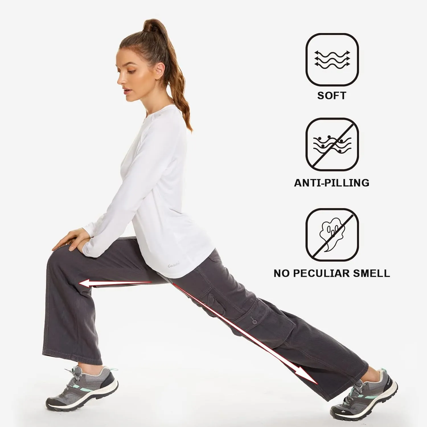 Women's Hiking Cargo Pants Joggers Cotton Casual Military Army Combat Work Pants with 7 Pocket