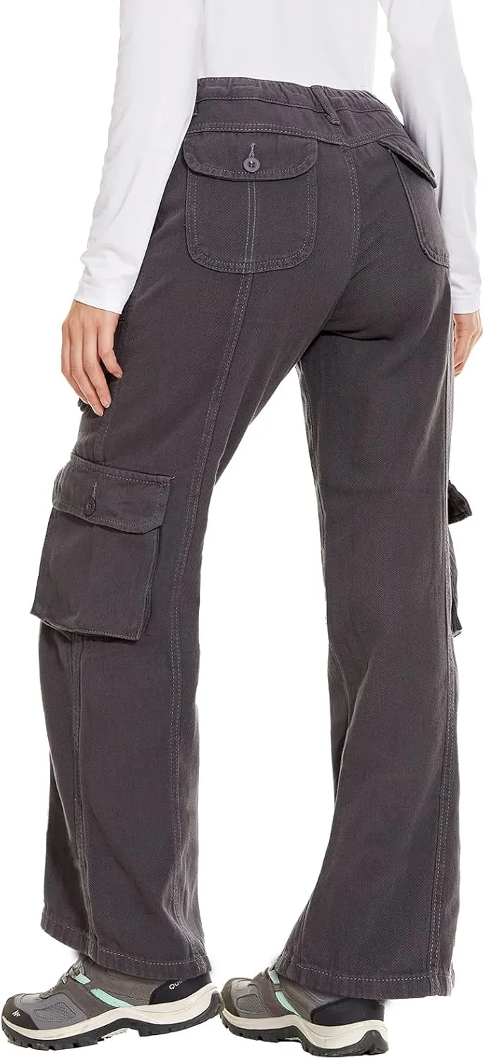 Women's Hiking Cargo Pants Joggers Cotton Casual Military Army Combat Work Pants with 7 Pocket