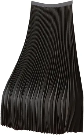 Womens Pleated Skirt High Waisted A Line Midi Long Shirring Skirts Summer Trendy Casual Lightweight Elegant Skirts